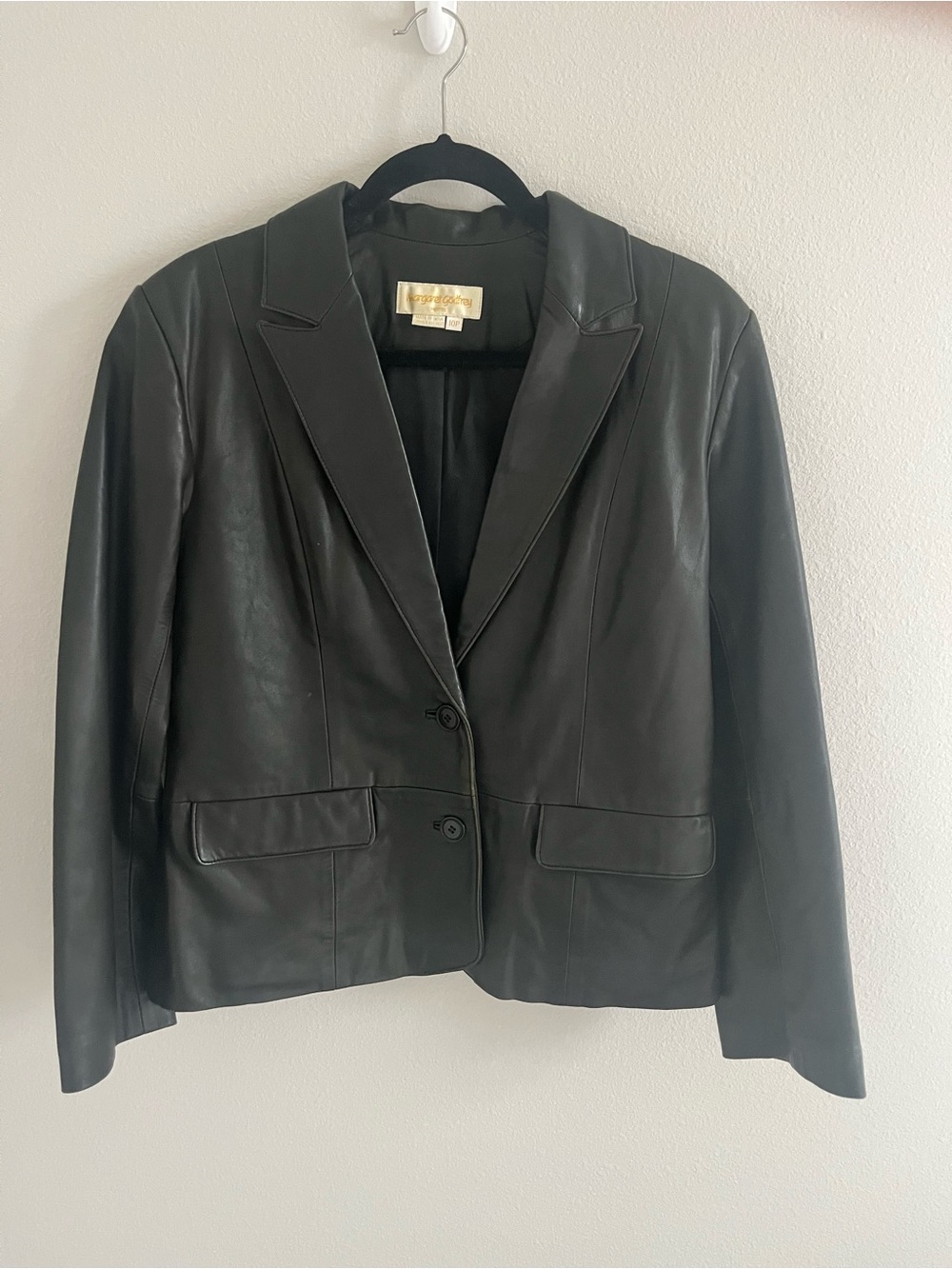 Margaret Godfrey Soft 100% Leather Jacket/Blazer Size 10P